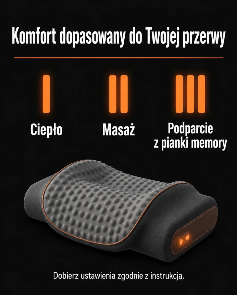 Poduszka pod kark z pianki memory – Komfort dopasowany do Twojej przerwy