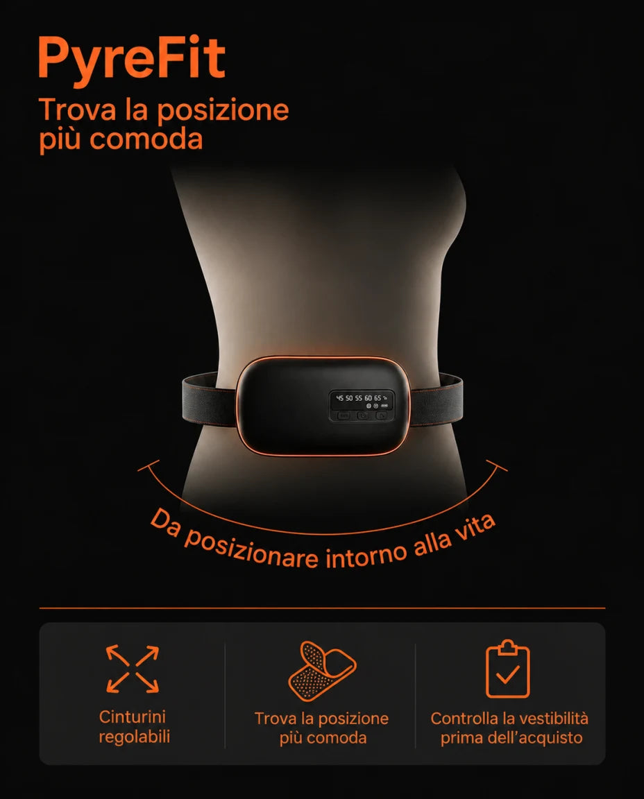Cintura riscaldante con vibrazione – Trova la posizione più comoda