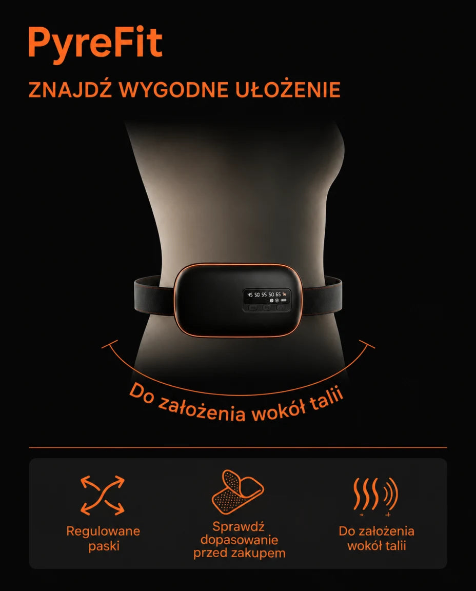 Pas grzewczy z wibracjami – Znajdź wygodne ułożenie