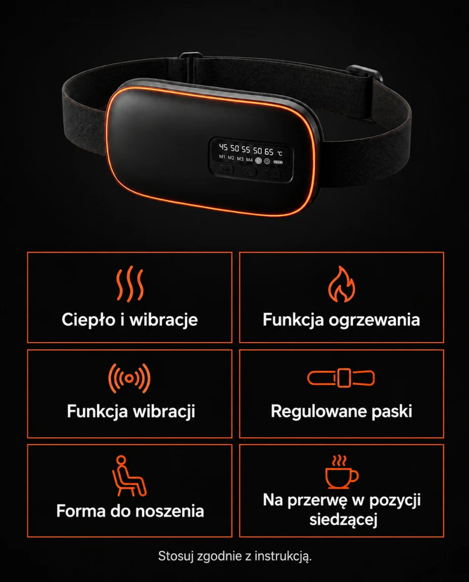 Pas grzewczy z wibracjami – Ciepło i wibracje