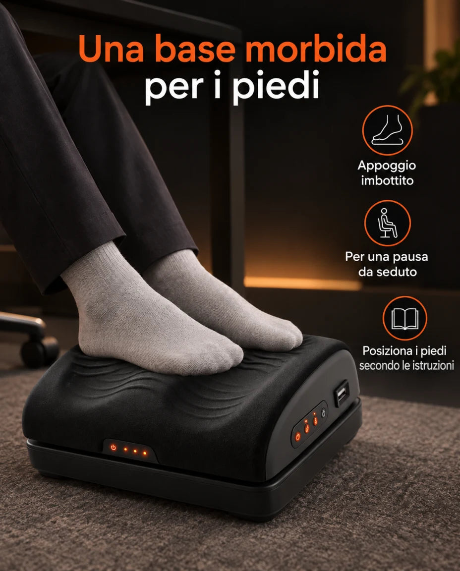 Appoggio morbido per i piedi da seduti