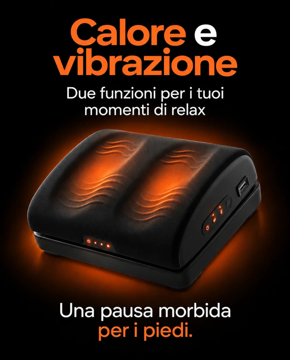 Calore e vibrazione per una pausa dei piedi