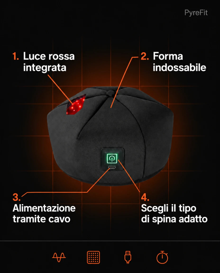 Cuffia con luce rossa — Dettagli della cuffia