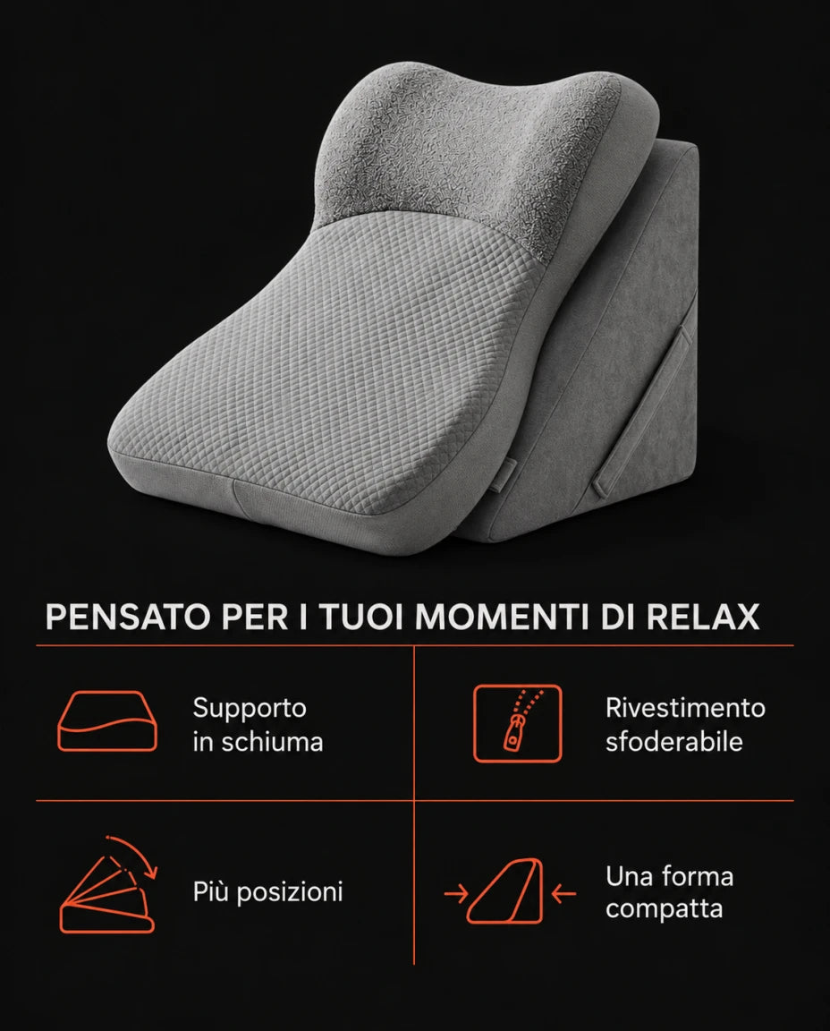 Cuscino a cuneo regolabile — Pensato per i tuoi momenti di relax