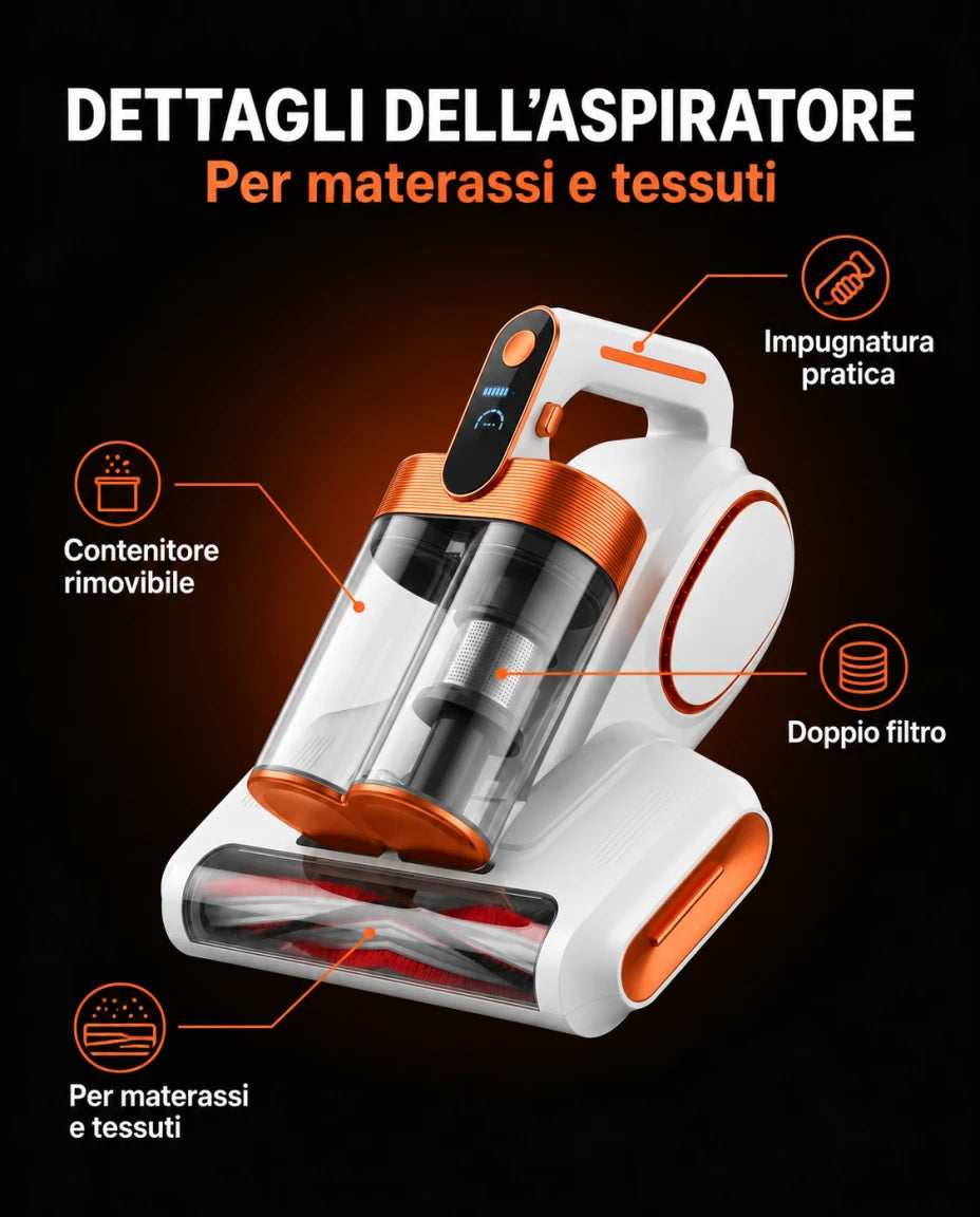 Aspiratore per materassi e tessuti — Dettagli dell’aspiratore