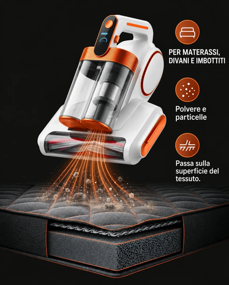 Aspiratore per materassi e tessuti — Per materassi, divani e imbottiti