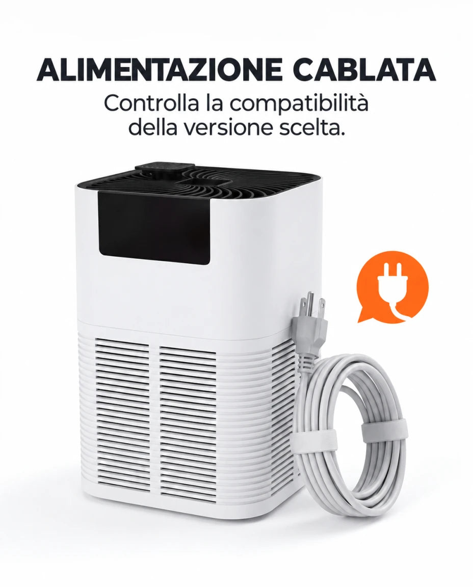 Purificatore d’aria — Alimentazione cablata