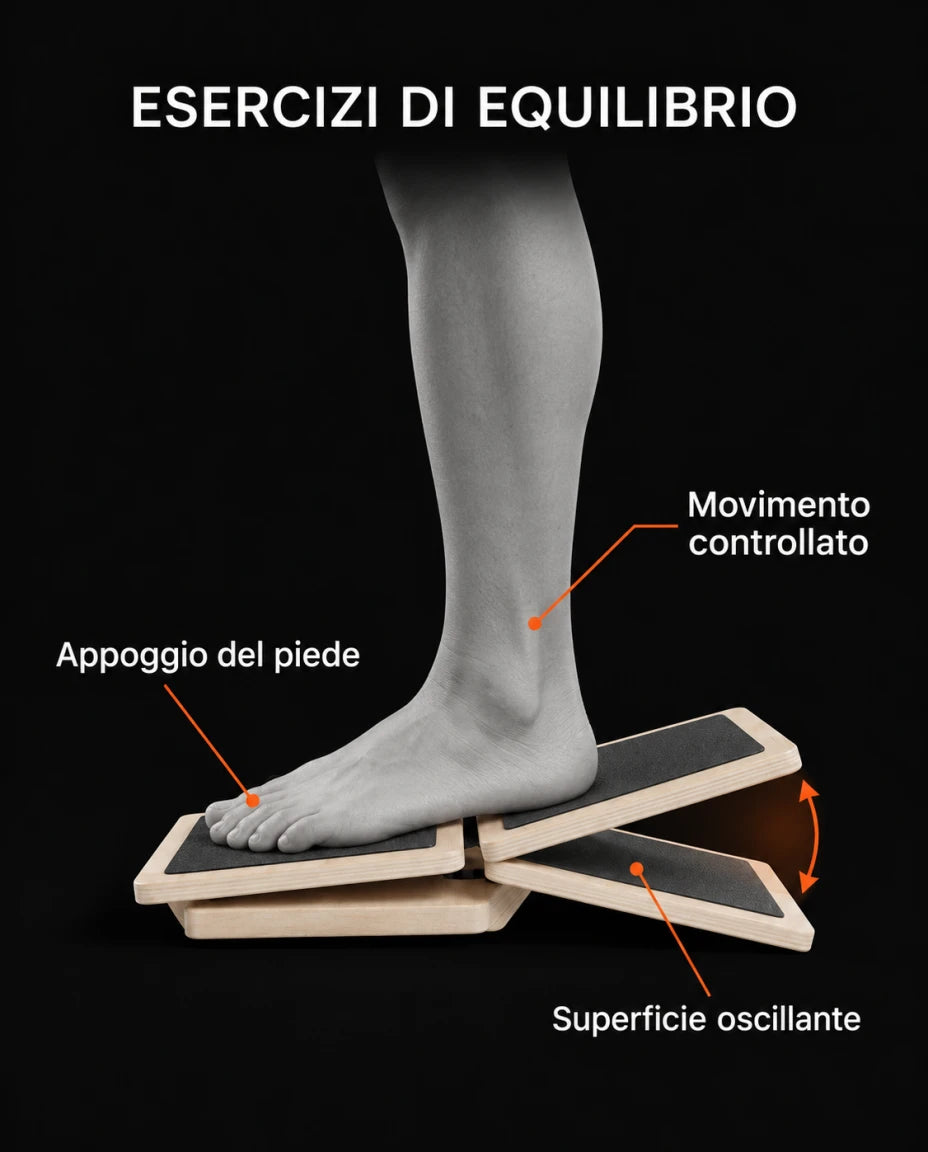 Pedana oscillante in legno — Esercizi di equilibrio
