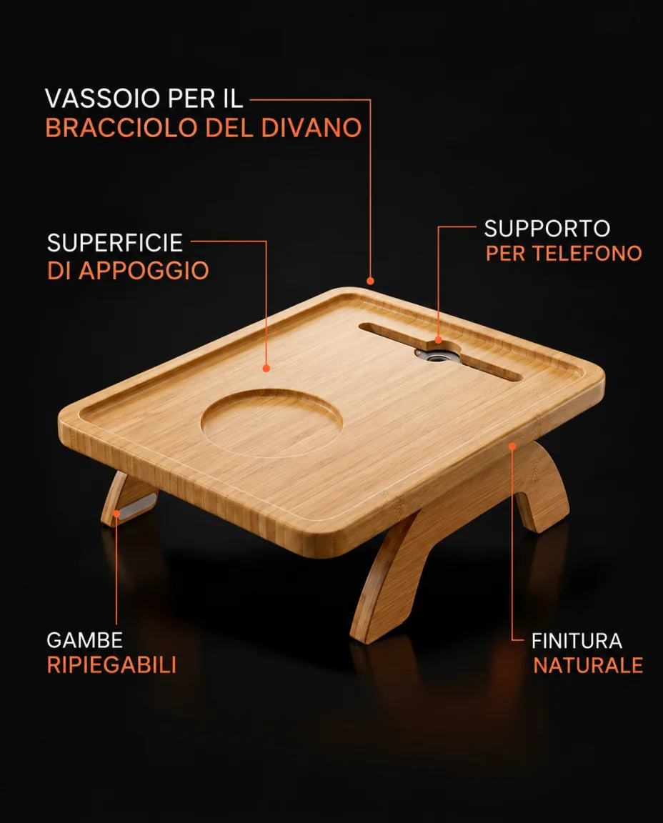 VASSOIO PER IL BRACCIOLO DEL DIVANO