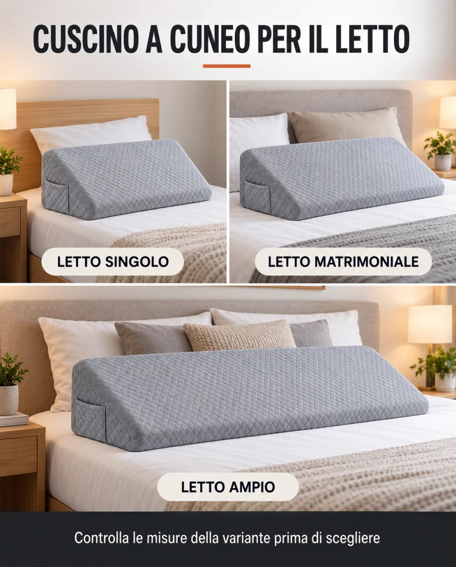 CUSCINO A CUNEO PER IL LETTO