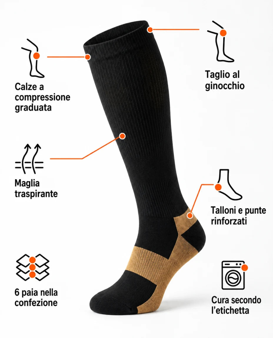 Calze a compressione graduata