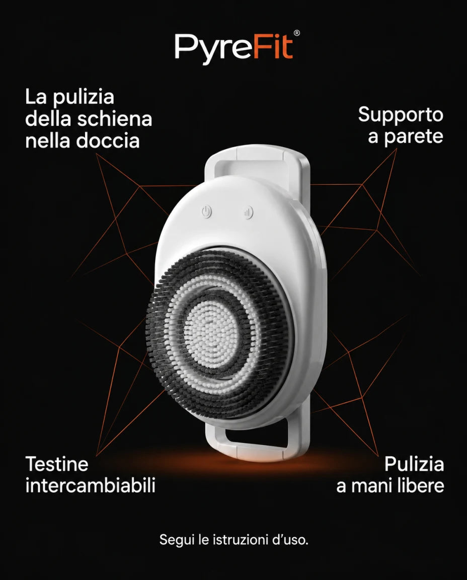 La pulizia della schiena nella doccia — Supporto a parete