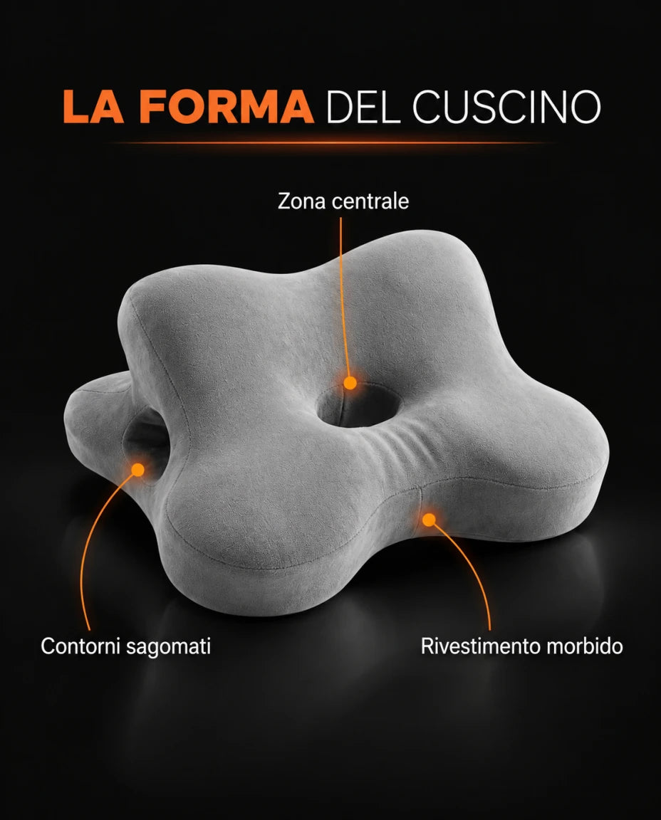 LA FORMA DEL CUSCINO — Zona centrale — Contorni sagomati — Rivestimento morbido