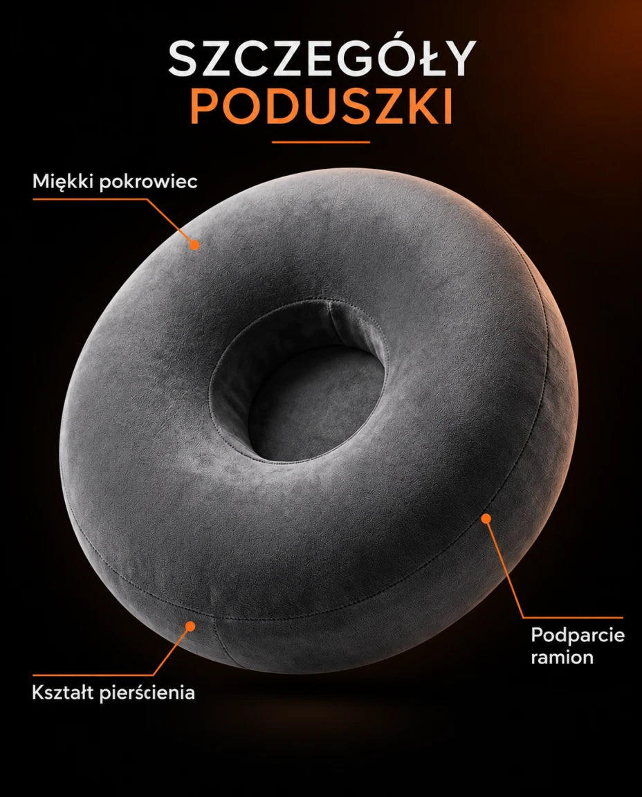 SZCZEGÓŁY PODUSZKI — Miękki pokrowiec — Kształt pierścienia — Podparcie ramion