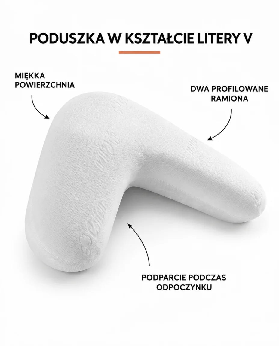 PODUSZKA W KSZTAŁCIE LITERY V