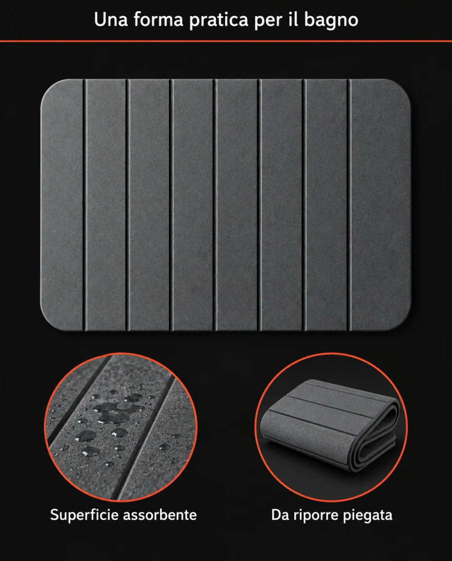 Una forma pratica per il bagno — Superficie assorbente