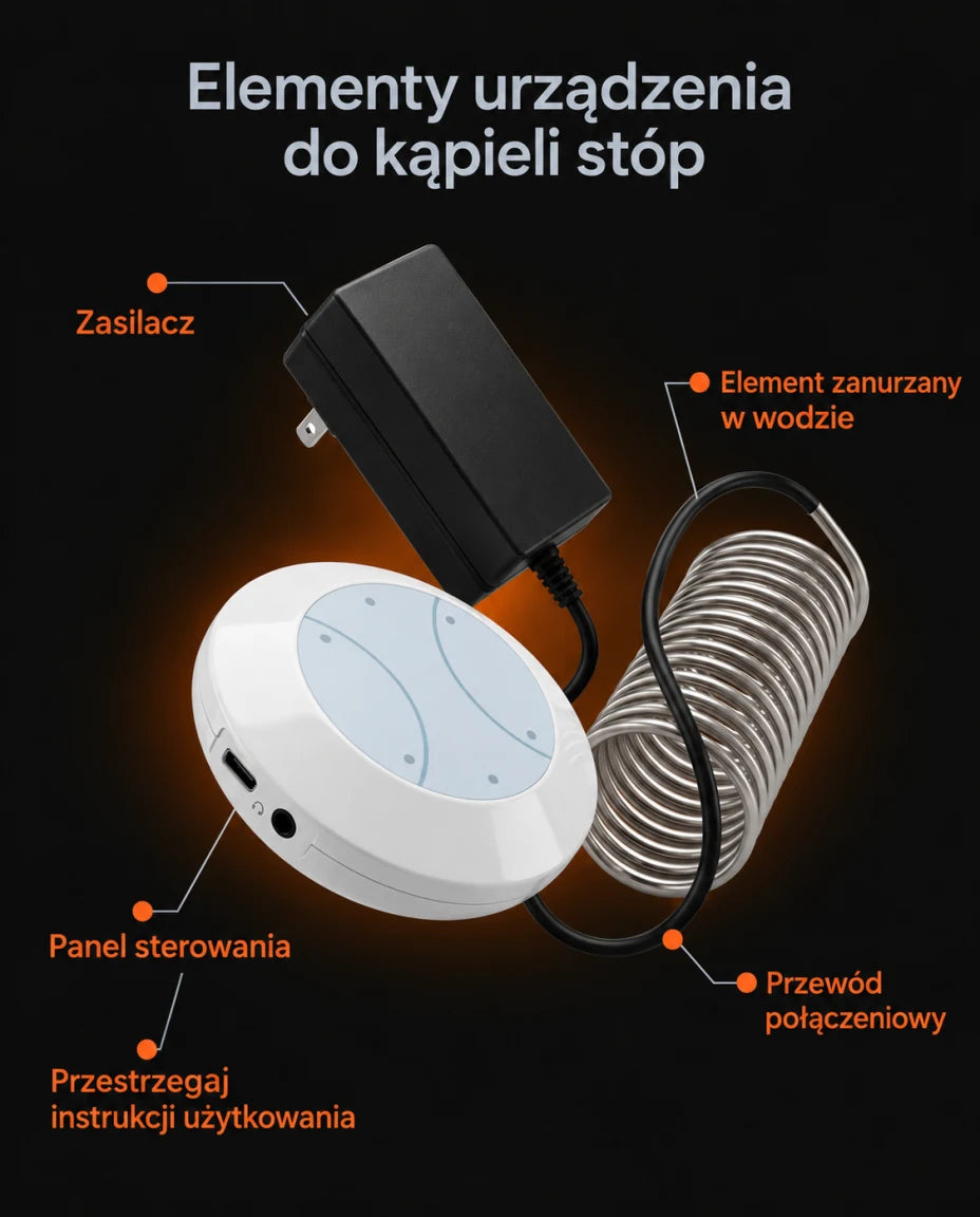 Elementy urządzenia do kąpieli stóp — Panel sterowania