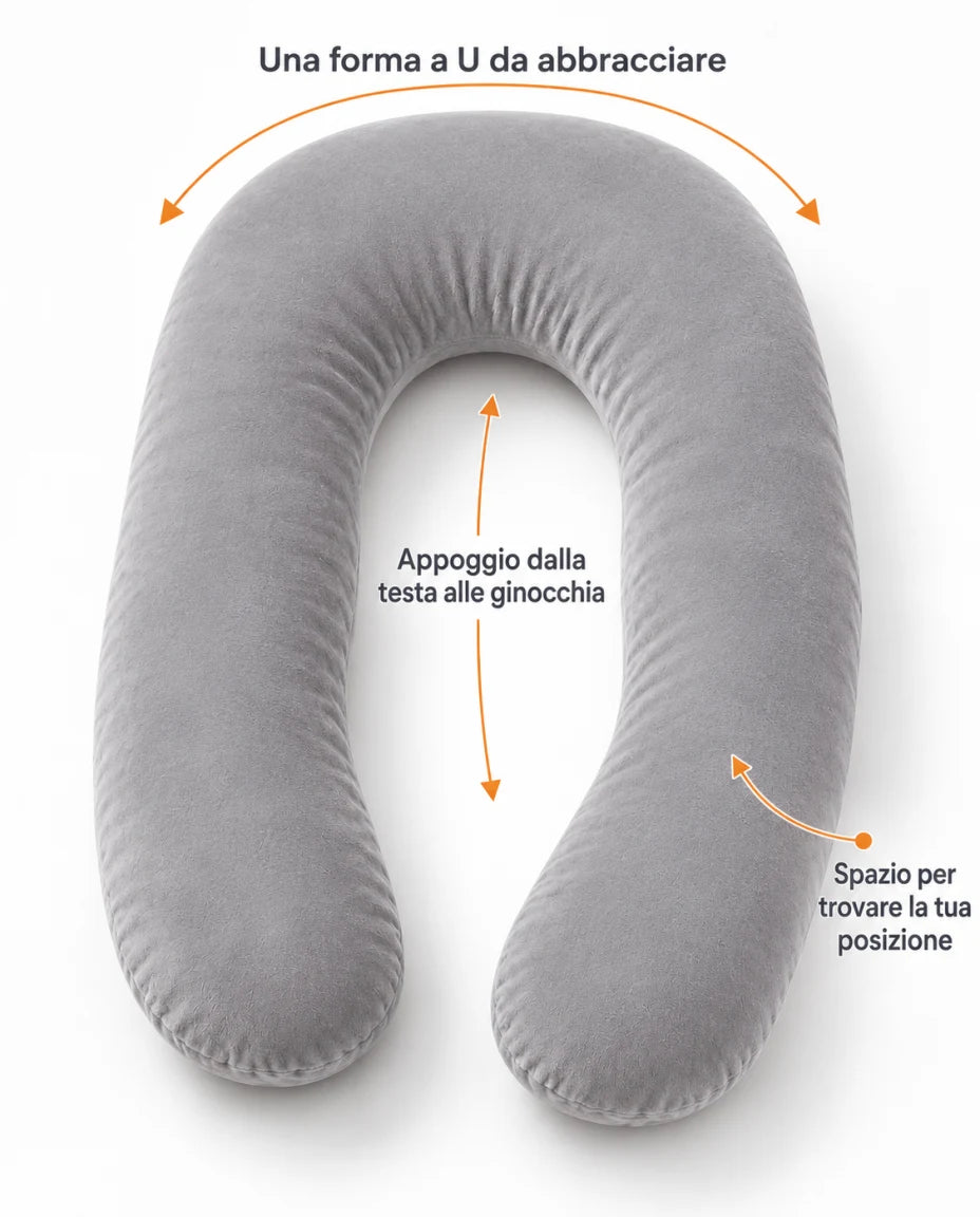 Una forma a U da abbracciare — Appoggio dalla testa alle ginocchia