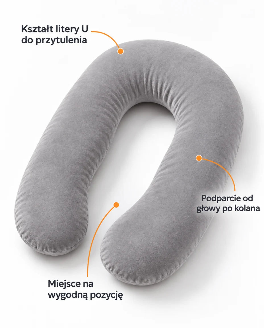 Kształt litery U do przytulenia — Podparcie od głowy po kolana