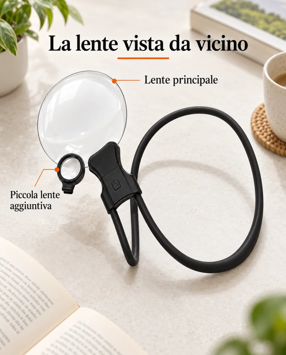 La lente vista da vicino
