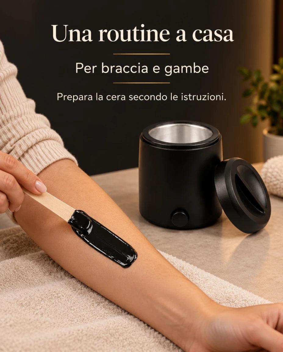 Una routine a casa — Per braccia e gambe — Prepara la cera secondo le istruzioni