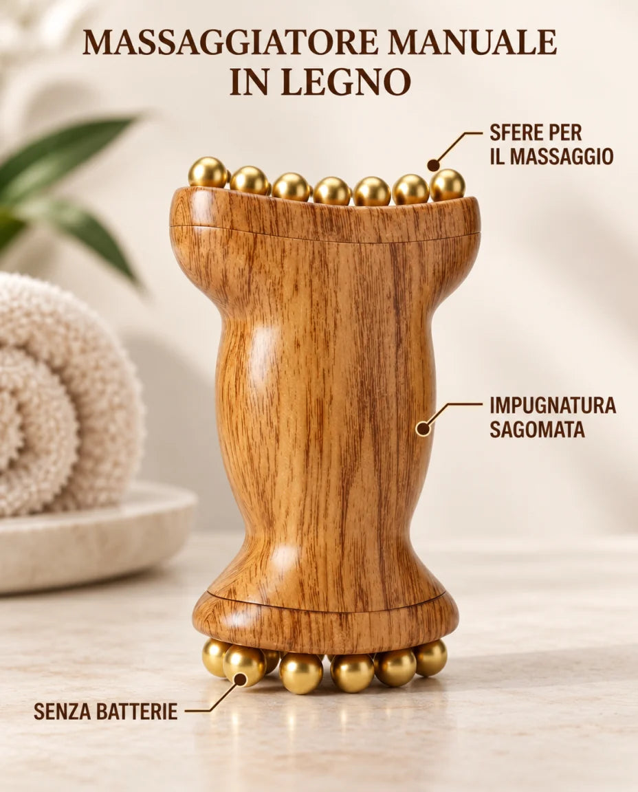 MASSAGGIATORE MANUALE IN LEGNO