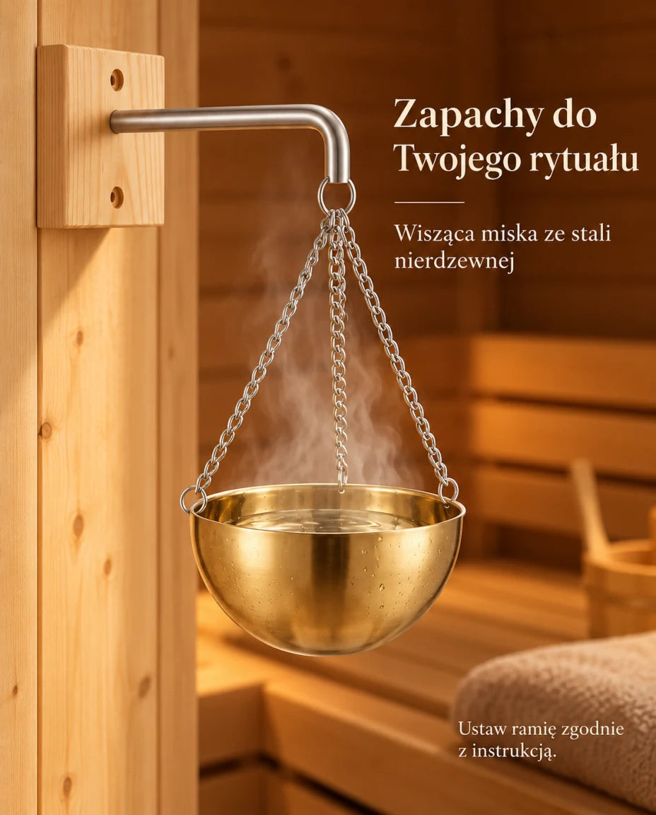 Zapachy do Twojego rytuału · Wisząca miska ze stali nierdzewnej · Ustaw ramię zgodnie z instrukcją