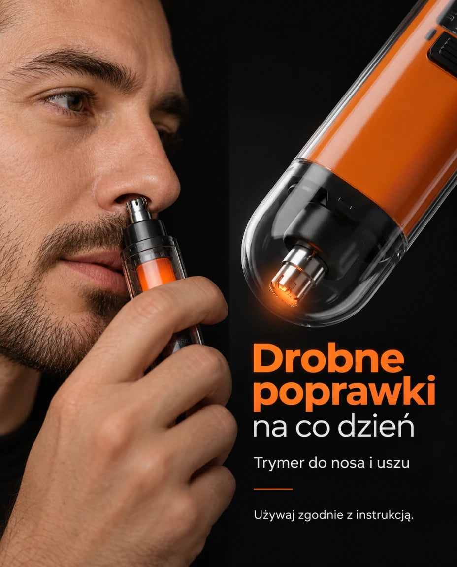 Drobne poprawki na co dzień · Trymer do nosa i uszu · Używaj zgodnie z instrukcją