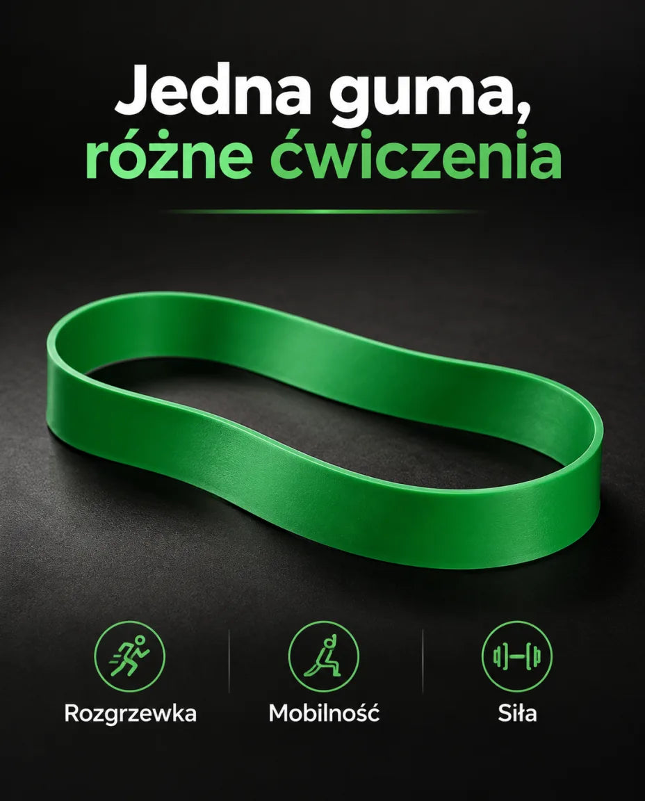 Jedna guma, różne ćwiczenia — Rozgrzewka — Mobilność — Siła