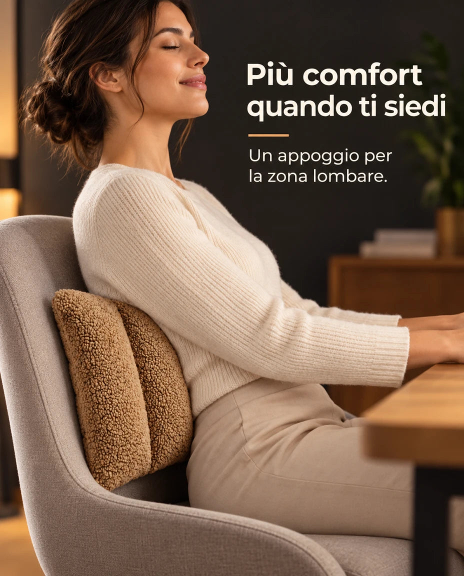 Più comfort quando ti siedi — Un appoggio per la zona lombare