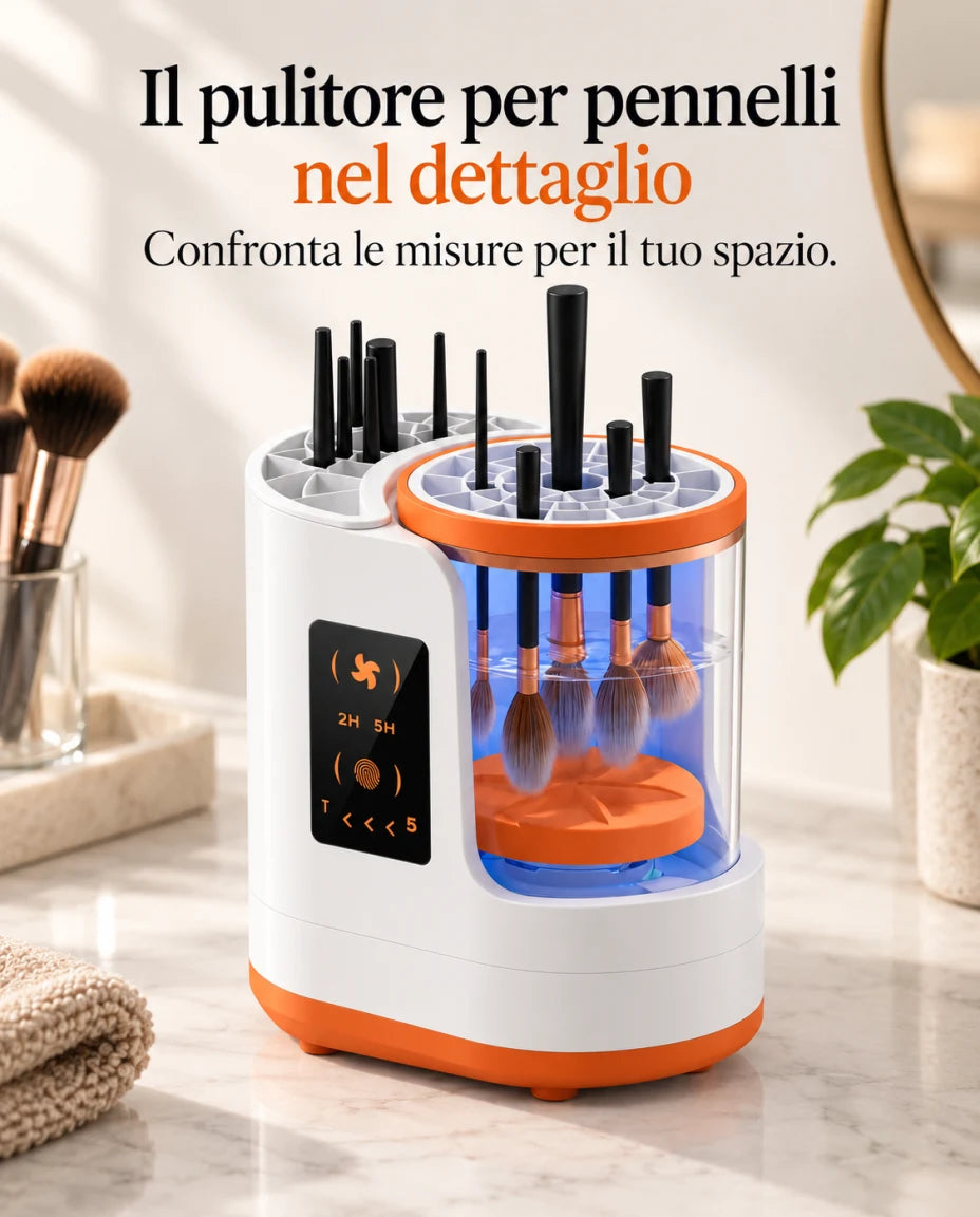 Il pulitore per pennelli nel dettaglio