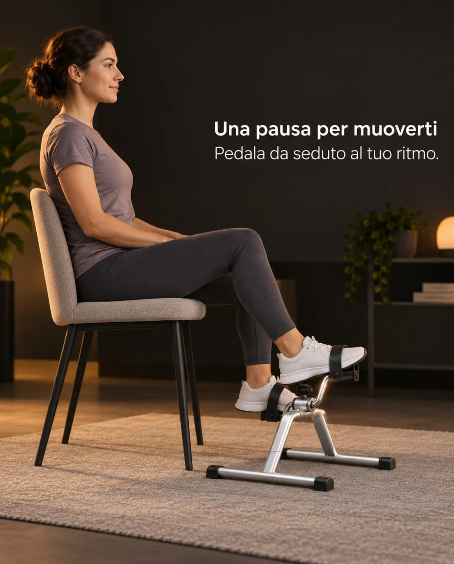 Una pausa per muoverti — Pedala da seduto al tuo ritmo.