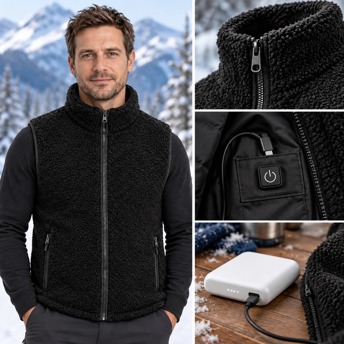 PyreFit Amparo – Gilet riscaldato in sherpa