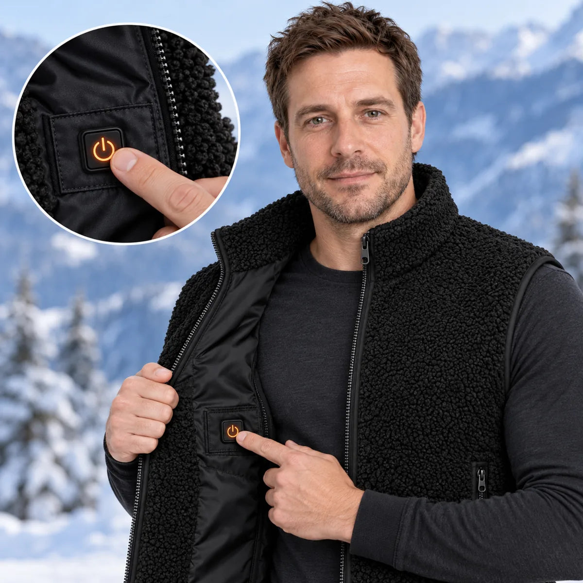 PyreFit Amparo – Gilet riscaldato in sherpa