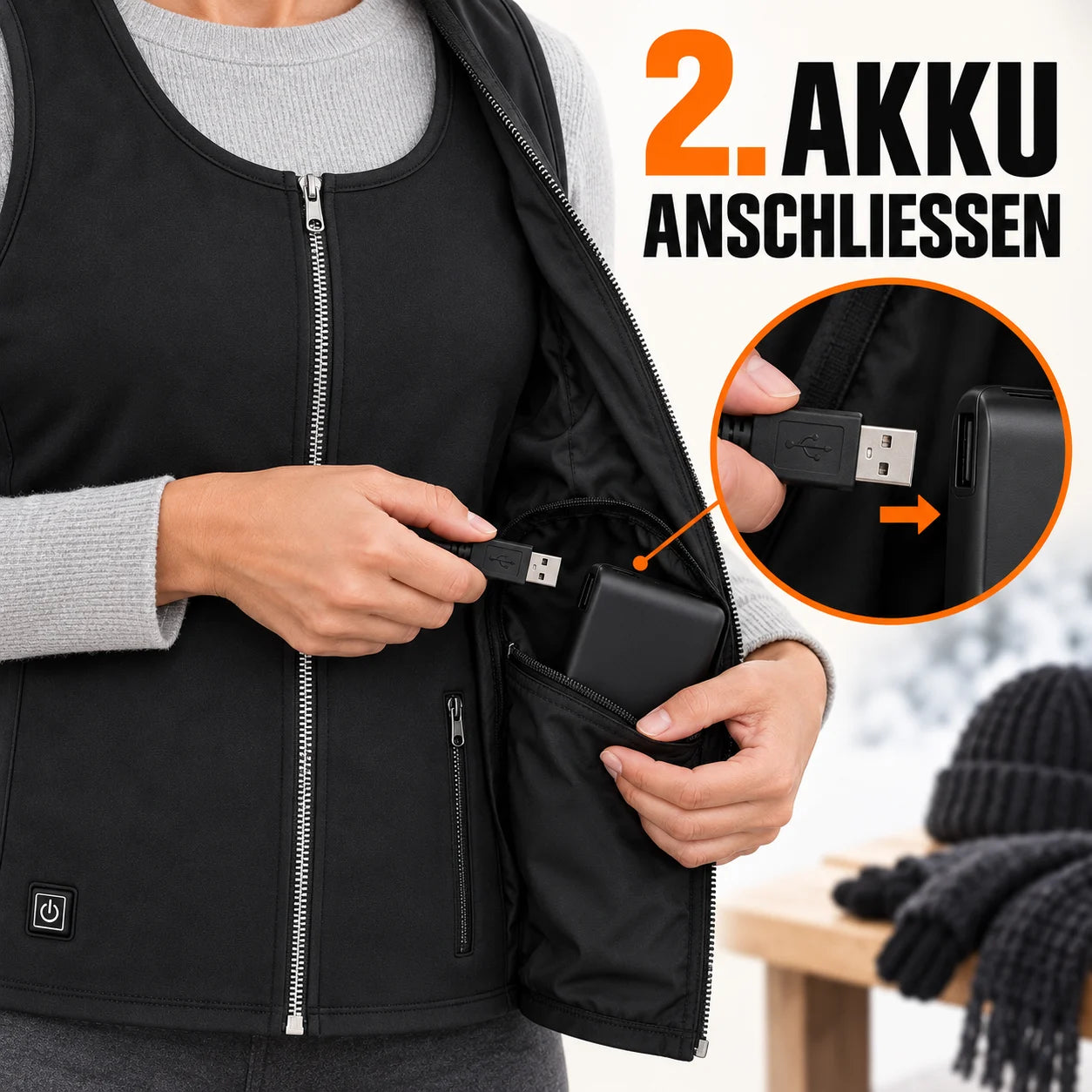 PyreFit Duvaro – Dünne beheizbare Unisex-Weste