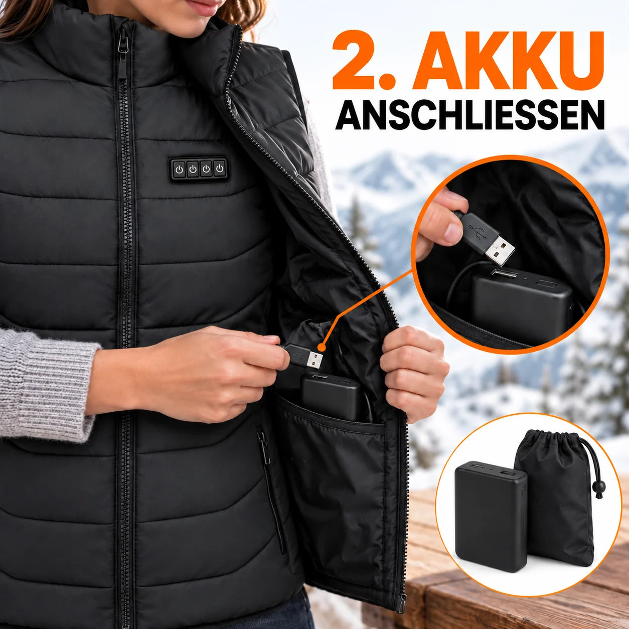 PyreFit Aurina – Beheizbare Unisex-Weste