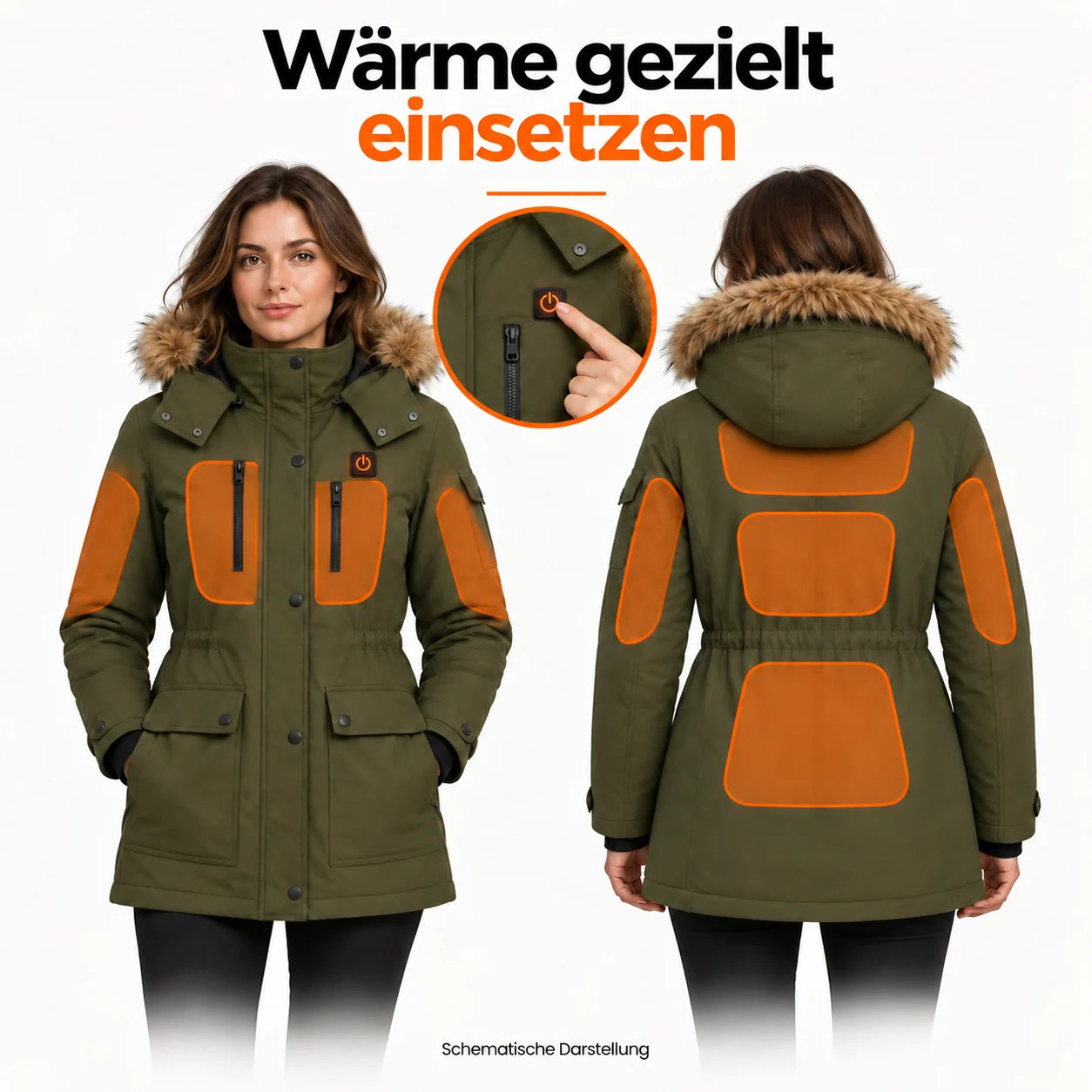 PyreFit Apexor – Beheizbarer Wintermantel für Damen