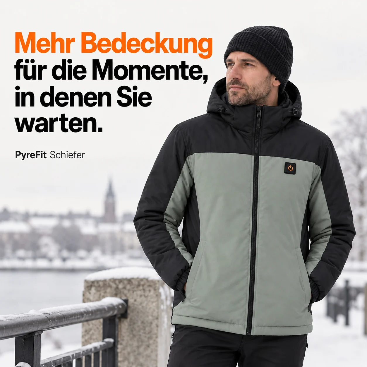 PyreFit Schiefer – Beheizbarer Unisex-Parka