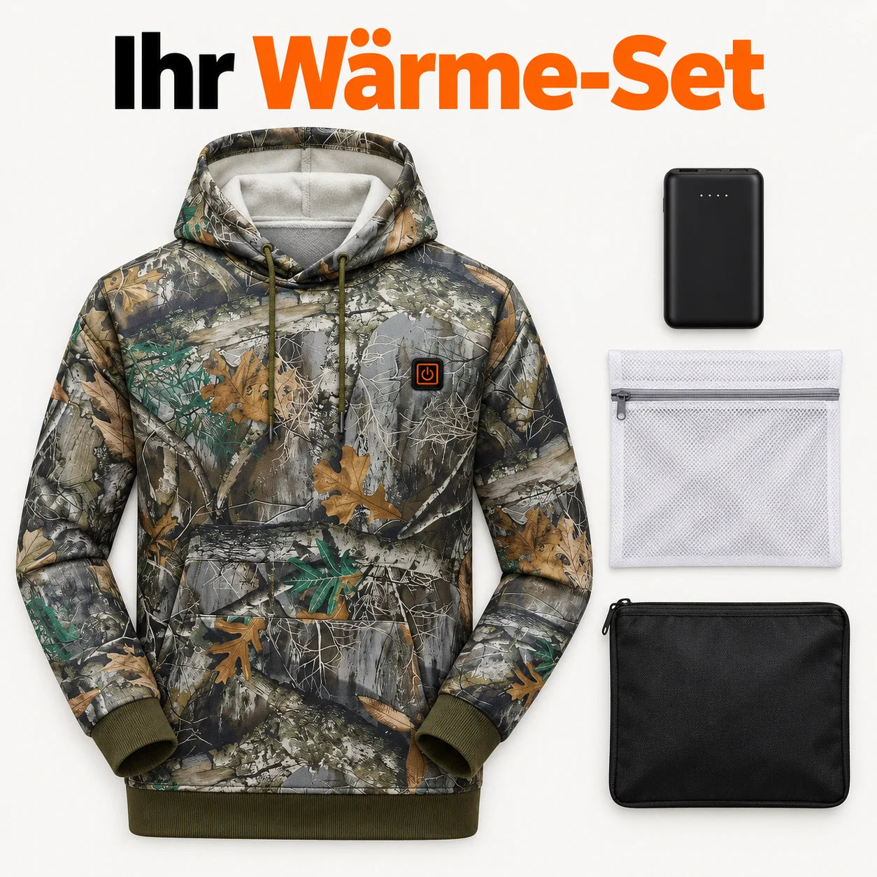 PyreFit Zippo – Beheizbarer Hoodie im Waldmuster