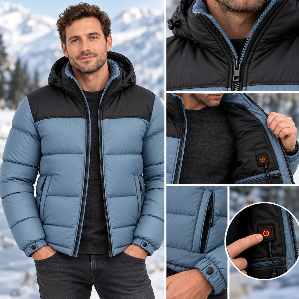 PyreFit Gletor – Piumino trapuntato riscaldato unisex