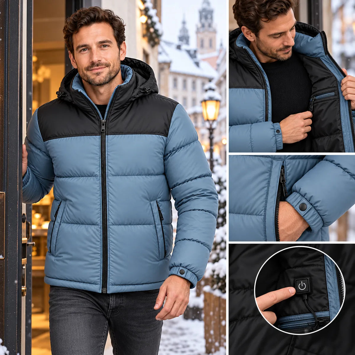 PyreFit Gletor – Piumino trapuntato riscaldato unisex
