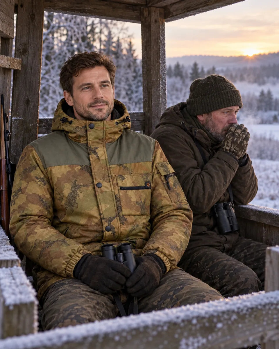 PyreFit Mistro – Cappotto riscaldato mimetico da uomo