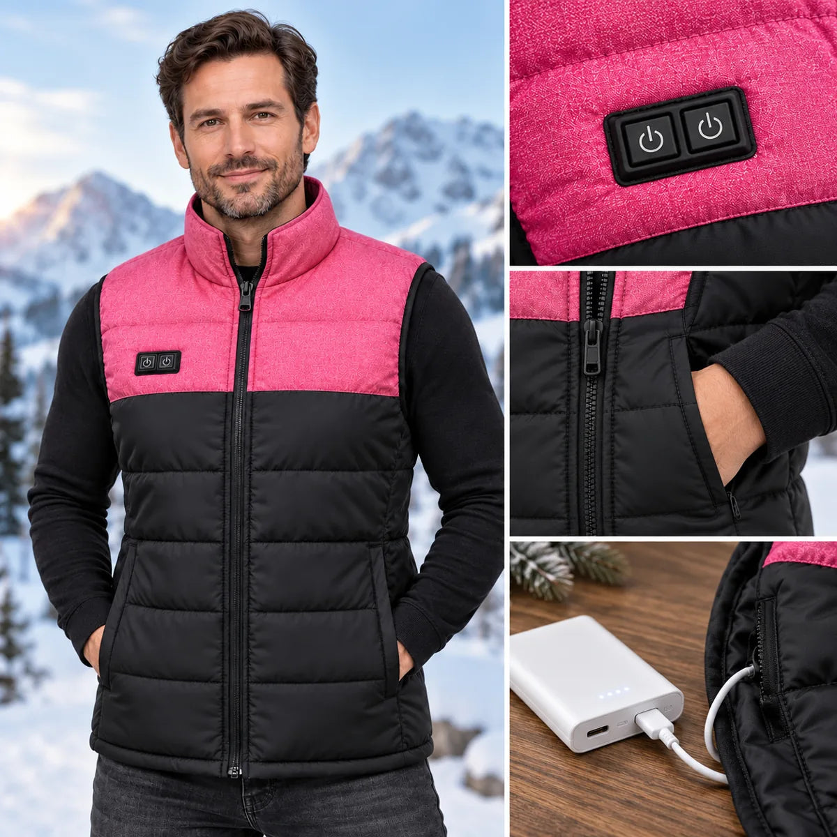PyreFit Rundor – Gilet trapuntato riscaldato unisex
