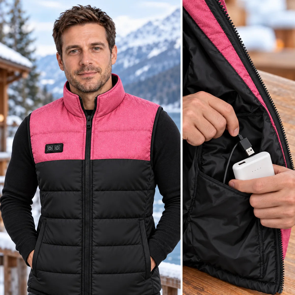 PyreFit Rundor – Gilet trapuntato riscaldato unisex