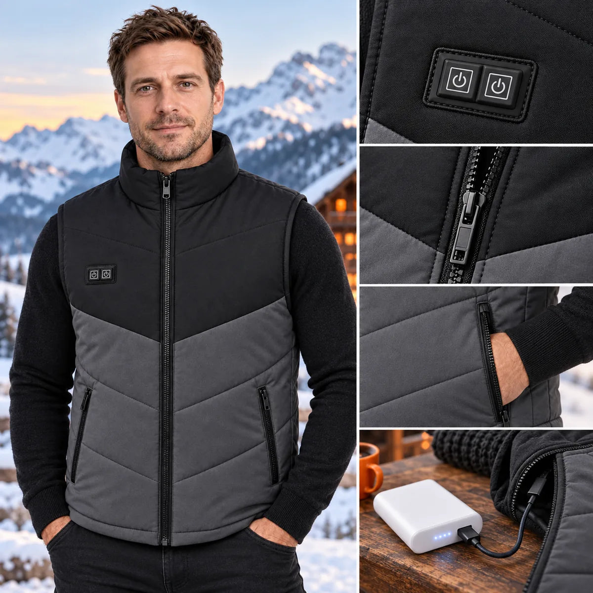 PyreFit Sherpor – Gilet riscaldato da uomo