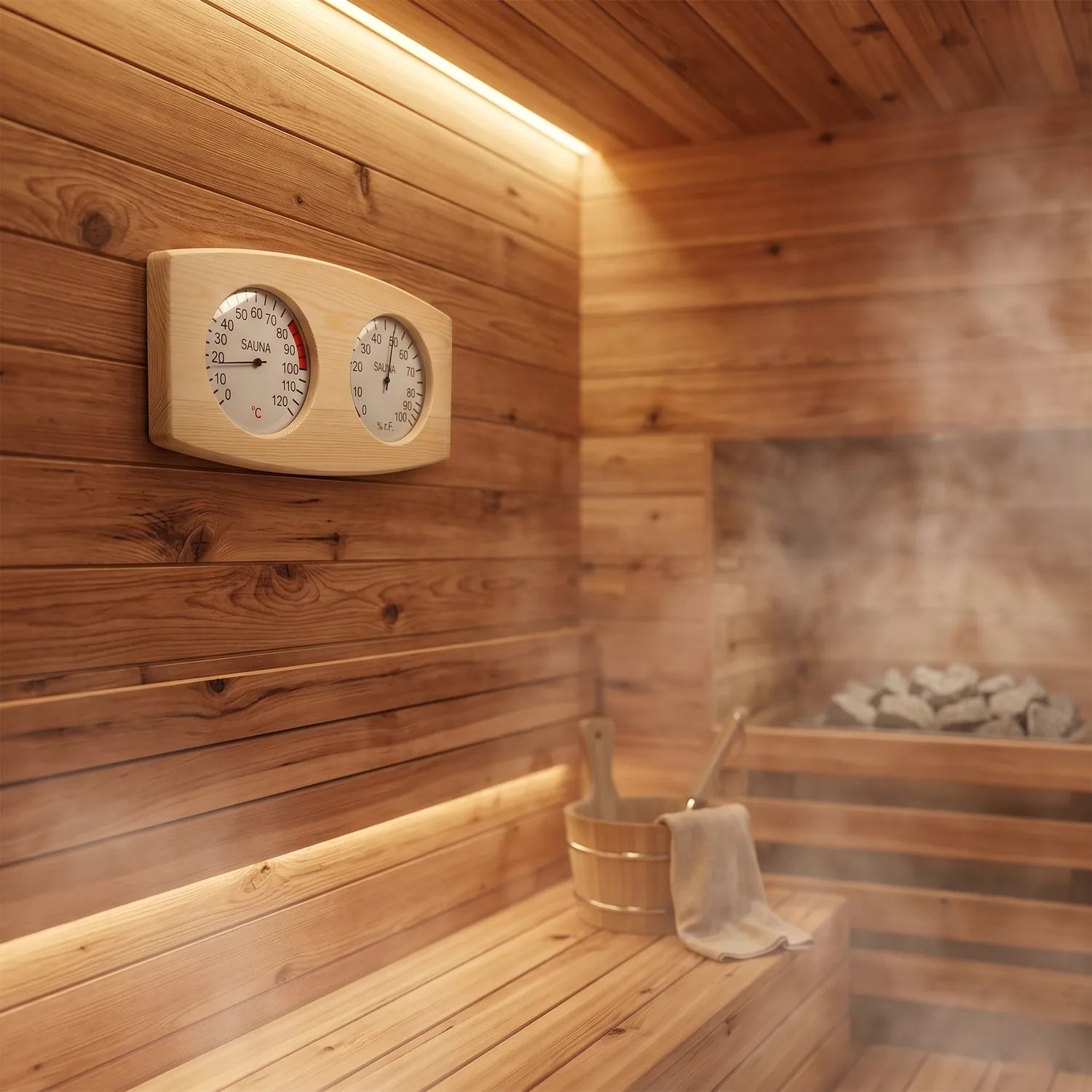 Il clima della sauna, a colpo d’occhio